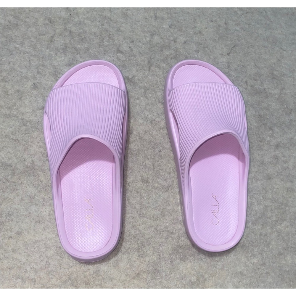 CALIA Womens Molded Slides Sandals LIGHT PINK EVA Size 8 Barbiecore Vacation